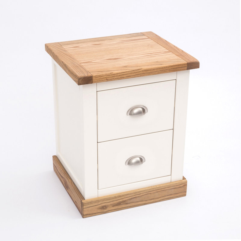 Horacia 45 cm W Bedside Table, Waxed Oak