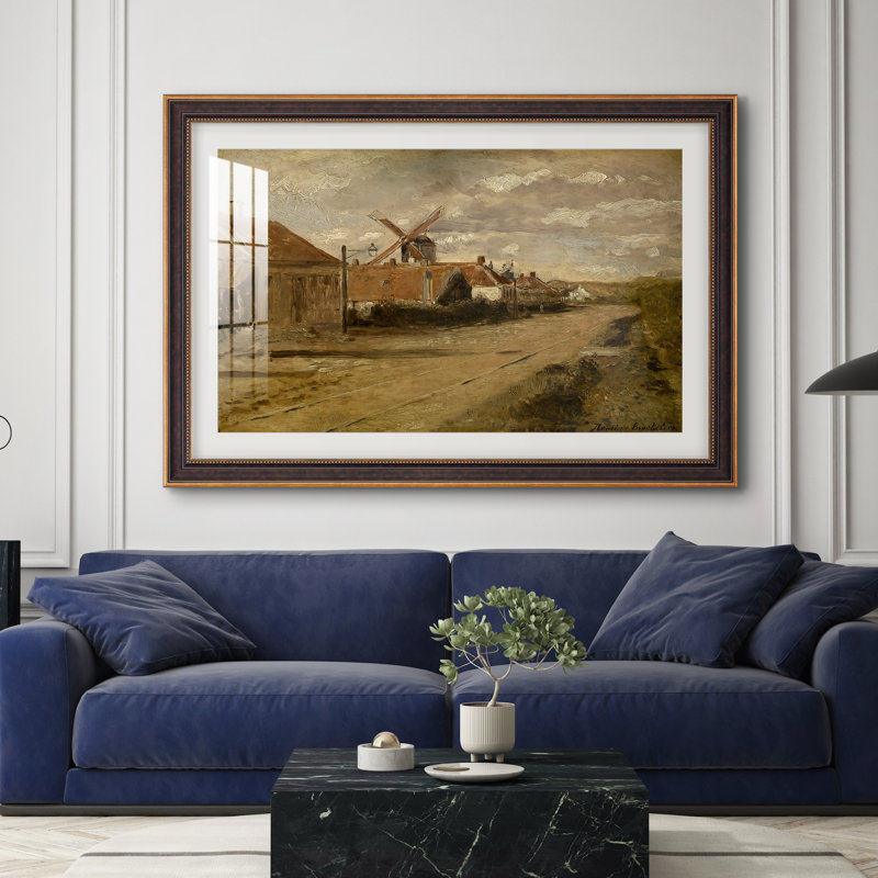Le moulin de Kiel (Demolen van het Kiel), v. 1885-1888-Henri de Braekeleer-Impression encadrée personnalisée, Venetian Gold