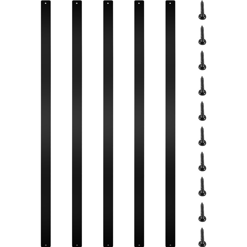 Ensemble de balustres d'escalier en métal H 29,5 po x l 1 po x P 0,1 po