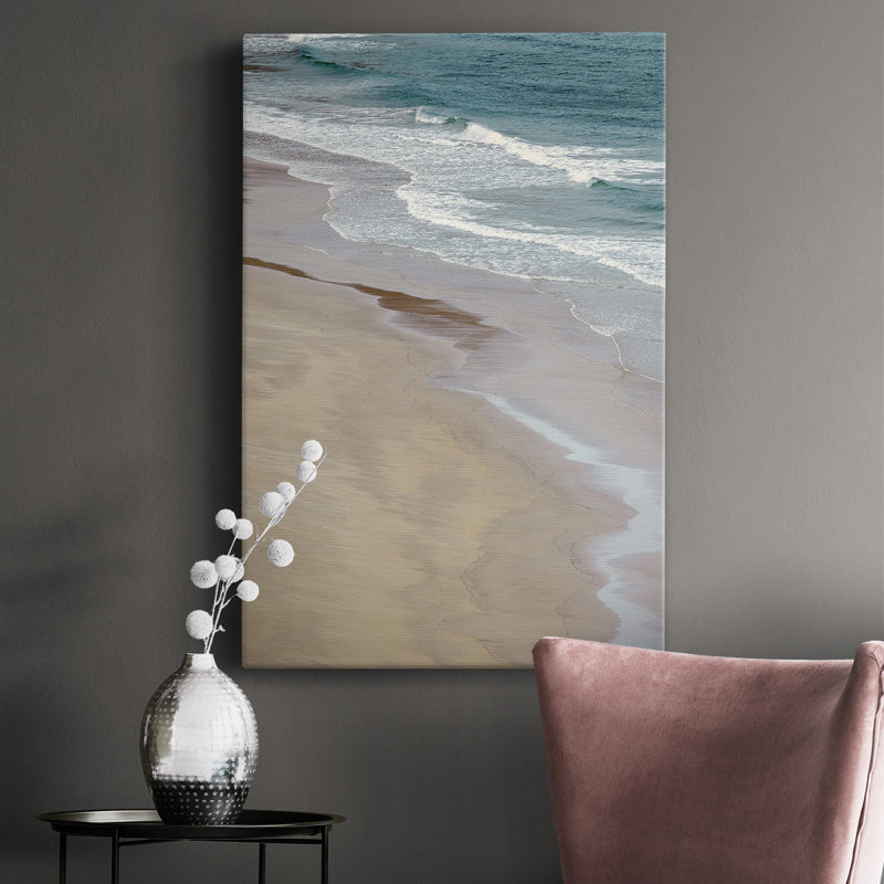 Été à marée basse - peinture sur toile tendue, H 18 po x l 12 po x P 1 po