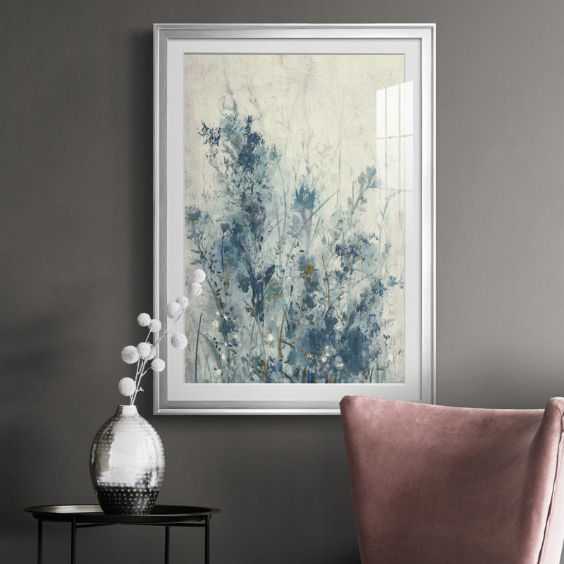 Printemps bleu de l'UA CH - impression, Cadre argenté, H 42,5 po x l 30,5 po x P 1 po