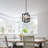 Mercer41 6 - Light Dimmable Industrial Square/Rectangle Geometric Candle Style Chandelier with Metal Cage for Dining Room, Kitchen Island, Foyer, Hallway-1153974941