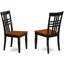 L'ensemble de mobilier de salle à manger 5 pièces comprend une table rectangulaire en bois avec feuille papillon et 4 chaises de cuisine, noir et cerise-49667104-22133851