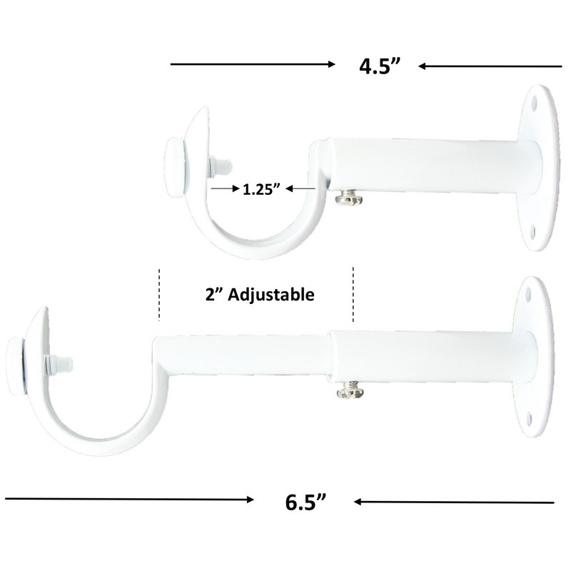 Pesina Zinc Cast Mounting Bracket, Glossy White