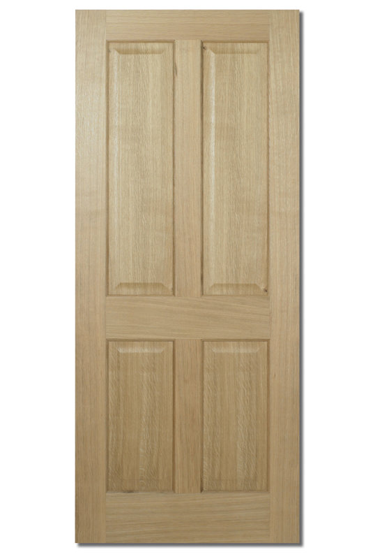 Regency 4P Prefinished Oak Internal Door, 203.2 cm H x 81.3 cm W x 3.5 cm D