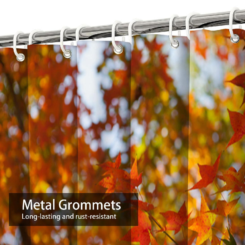 Rideau de douche Golden Orange Autumn, L 72 po x l 78 po