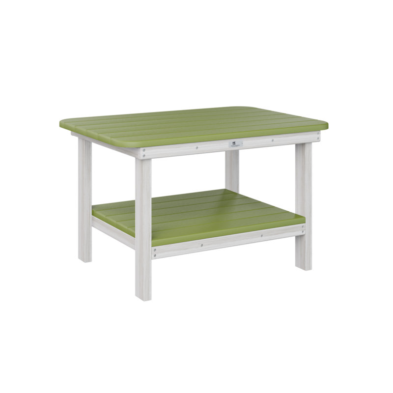 Berlin Gardens Rectangle Coffee Table, Kiwi Green, Seashell