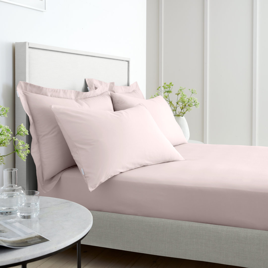 Bianca Pink 200 Thread Count Cotton Percale Extra Deep Fitted Sheet - Super King - Image 2