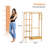 5-Tier Coat Rack, Open Closet Wardrobe with Hanging Rod and Drawer, Bamboo Clothing Organizer Stand