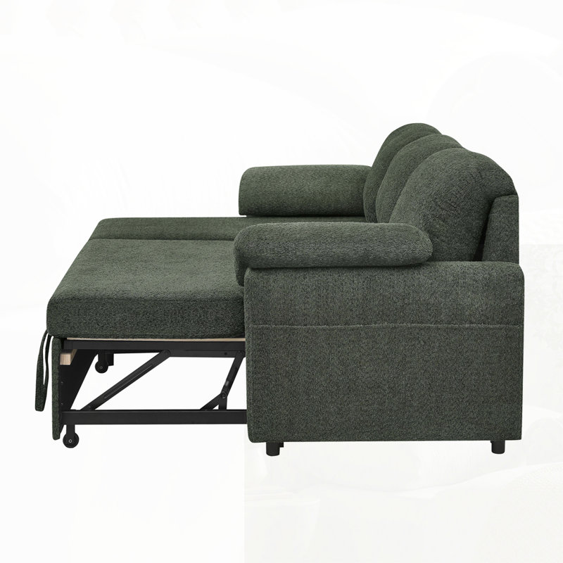 Canapé modulaire 3-en-1 avec rangement, Vert