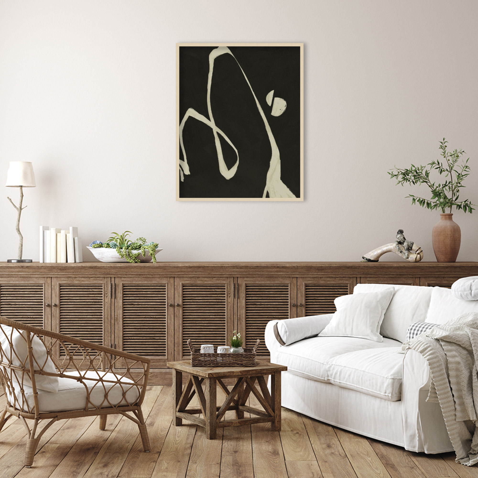 Neutral Spring II by Jacob Green, Brown, 41" H x 33" W x 1" D