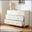 Commodes décoratives avec 6 tiroirs et pieds en métal