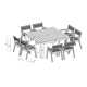 Elswick 60'' Round 8 - Person Outdoor Dining Set with Cushions