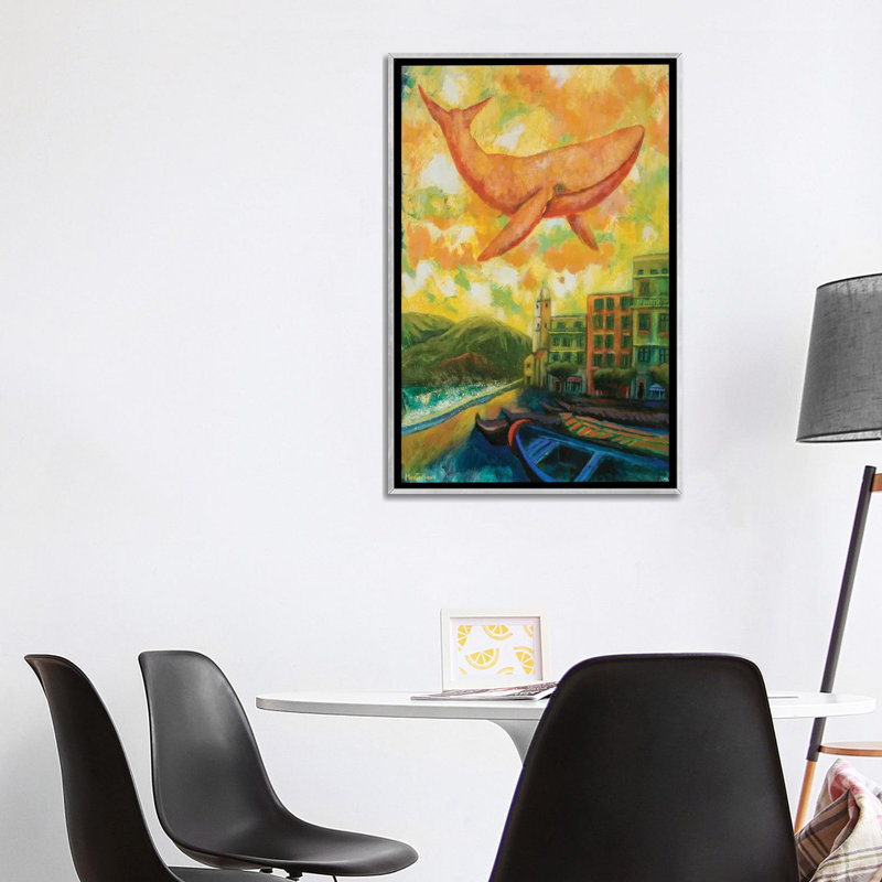 «Llama Blanca» par Hippie Hound Studios - reproduction d'art, Toile avec cadre brun, H 26 po x l 18 po x P 1,5 po, Non mat
