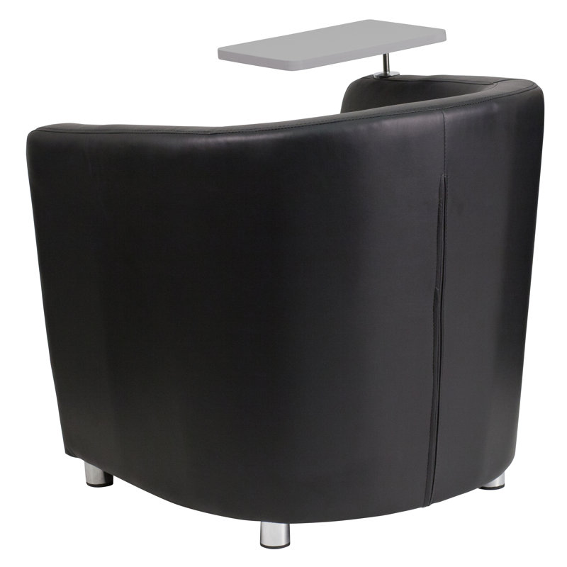 Narvelle Faux Leather Seat Reception Chair with Metal Frame, Glides