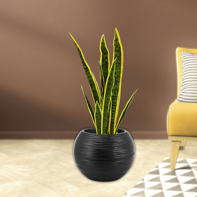 Grande plante de serpent artificielle, fausse plante réaliste de 30 po avec pot de base, décoration intérieure / extérieure, patio, porche, ornement de salon