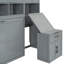 Twin Size Murphy Bed Wall Bed with Closet , Drawers & Desk-Grey