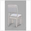 Mobilier de salle à manger en bois massif avec 2 chaises blanches et gris clair