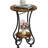 Round End Table For Small Spaces, Rustic Industrial Side Table With Open Shelf, Sturdy MDF And Metal Frame, Versatile Coffee Table For Living Room, Bedroom, Office, Balcony