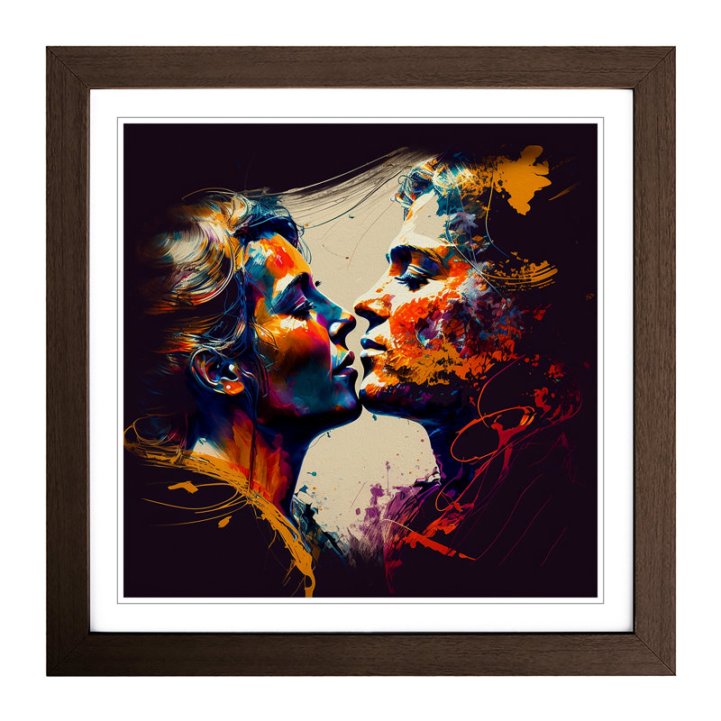 Lovers - Framed Print, Walnut