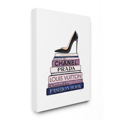 « mode stylisé chaussures bookstack blue purple », impression
