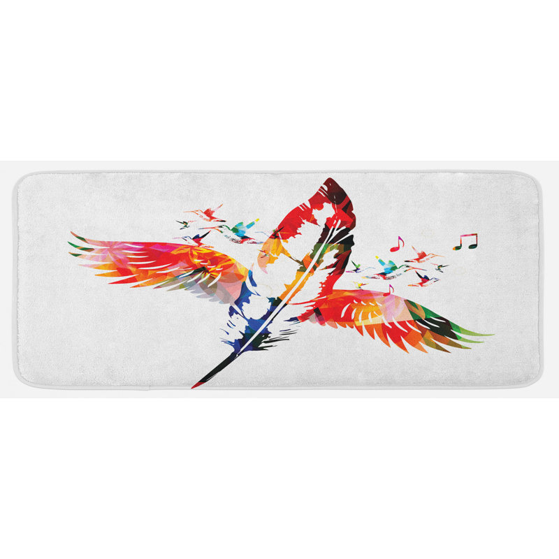 Tapis de cuisine plumes