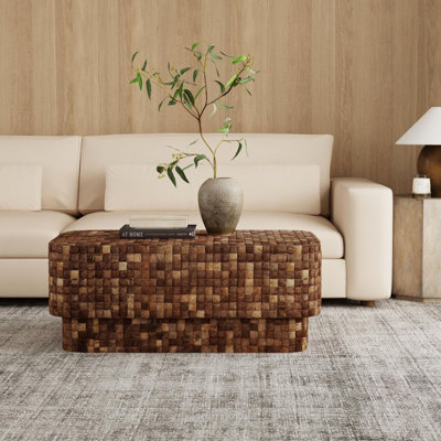 Klenk Rectangular Coconut Shell Coffee Table