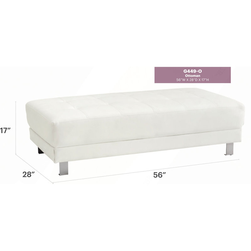 Repose-pieds contemporain pour espaces modernes, Blanc