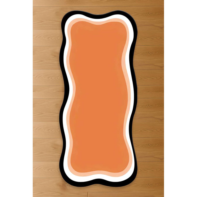 Retro Abstract Blob Runner Rug