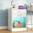 Led Nightstands Set Of 2,nightstand With Charging Station, Bedside Table With Power Outlets And Drawer-1252089477