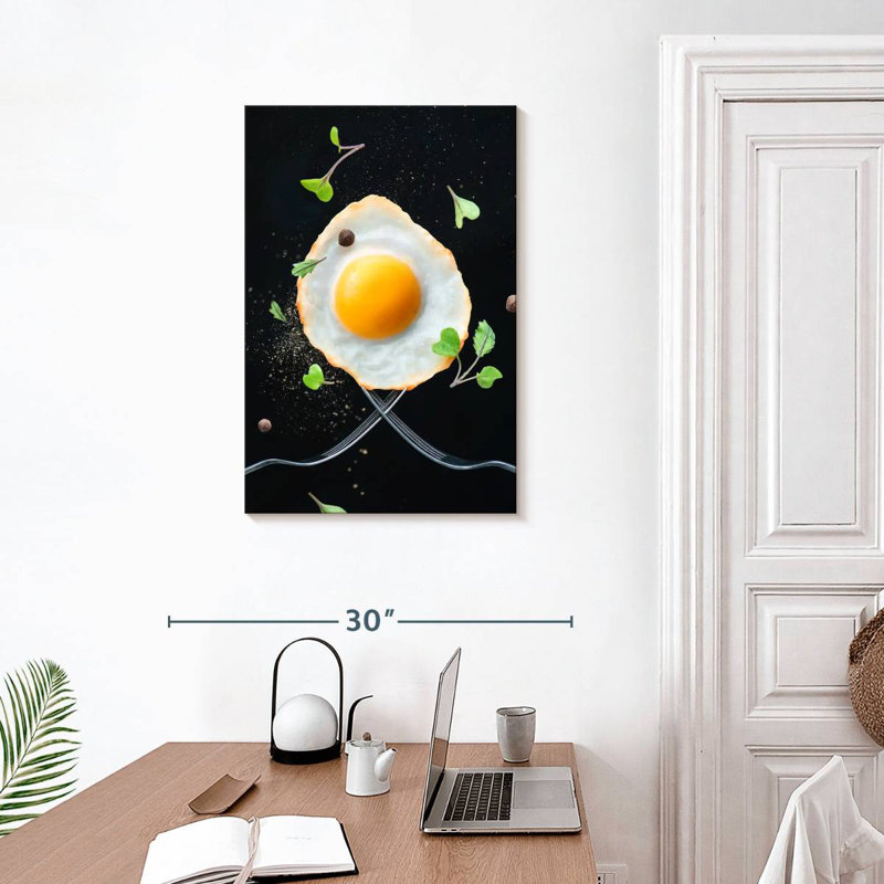 Yarlin Fried Egg For Breakfast, 30" H x 20" W