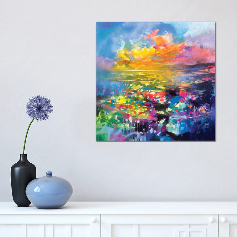 «Fluid Resson III» par Scott Naismith - impression d'art graphique, H 18 po x l 18 po x 1,5 po, Pas de tapis, Toile tendue