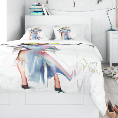 Modern & Contemporary Polyester Abstract Duvet Cover