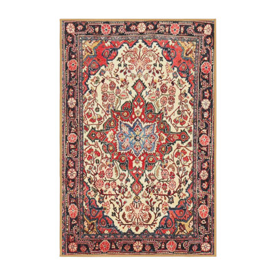Tapis mehroon/jaune traditionnel Thies