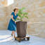 Jardinières en polypropylène durable, style rotin, pour une décoration intérieure et extérieure moderne