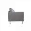 Neutral Gray Linen Upholstered Arm Chair Living Room Accent Seating Solid Frame 35 Inch Width