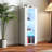 Storage Cabinets With Aluminum Strip Lamp,With Glass Shelves, For Living Room/Bedroom/Office