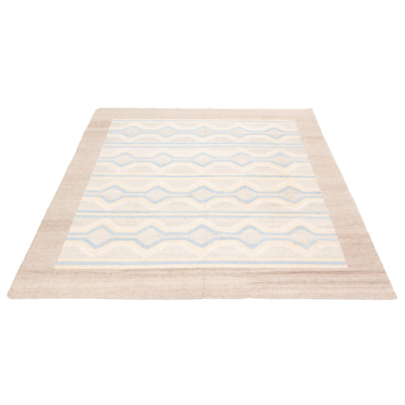 Tapis oriental gris clair en laine à tissage plat Onderdonk