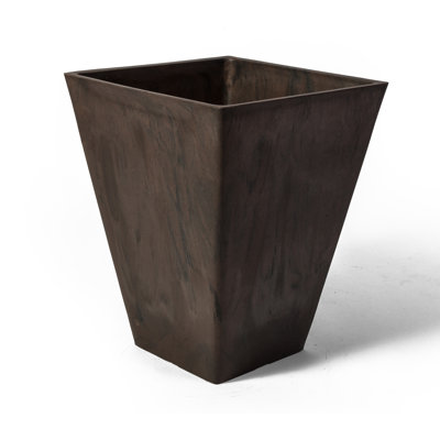 Cara Square Composite Pot Planter with Plant Shelf
