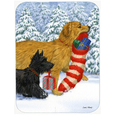 The Holiday Aisle Keep up There, Scottie Scottish Terrier Glass Cutting Board