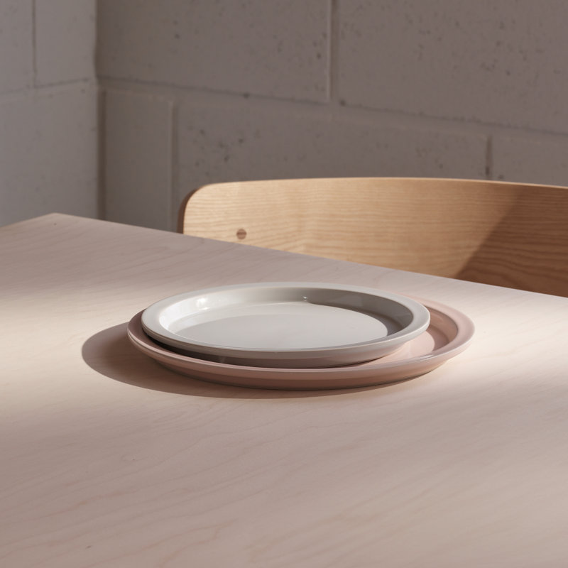 Stoneware Side Plate, Gloss Pale Gray