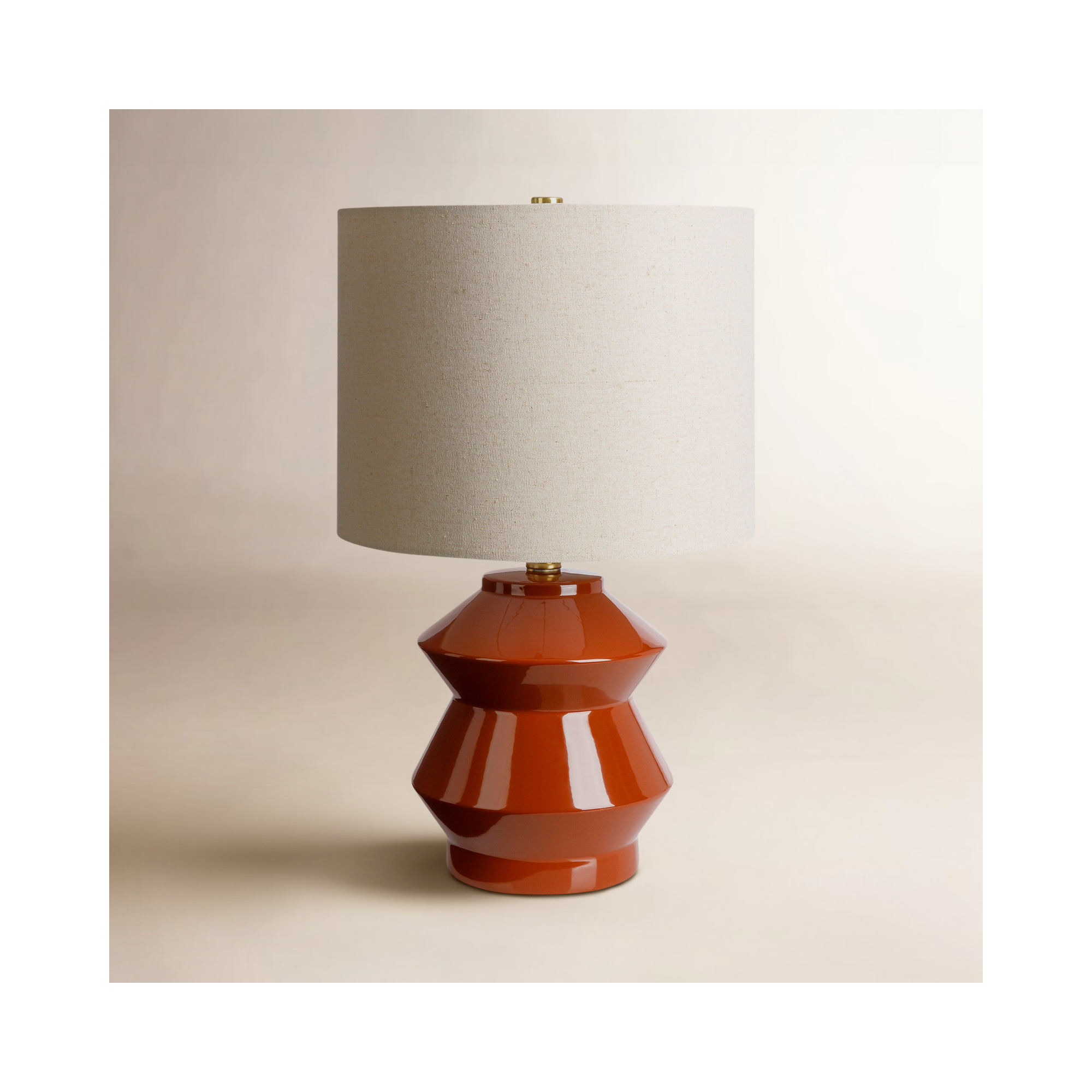 Boyes Ceramic Table Lamp, Rust