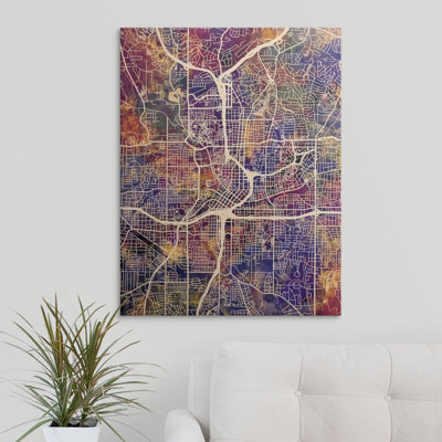 " Atlanta Georgia City Map " by Michael Tompsett