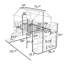 Lit mezzanine en métal avec toit, glissade et tablettes de rangement-1809622794-1809622795