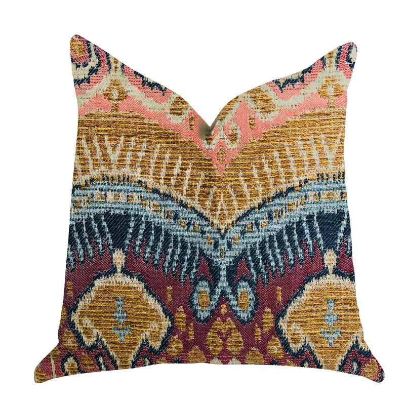 Oreiller de luxe ikat Anika, 16 po x 1 po, Coussin décoratif
