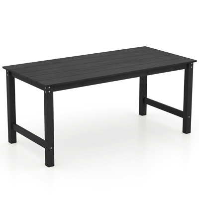Table de salle à manger d'extérieur en PEHD pour 6 personnes avec table de patio 67 po HDPE