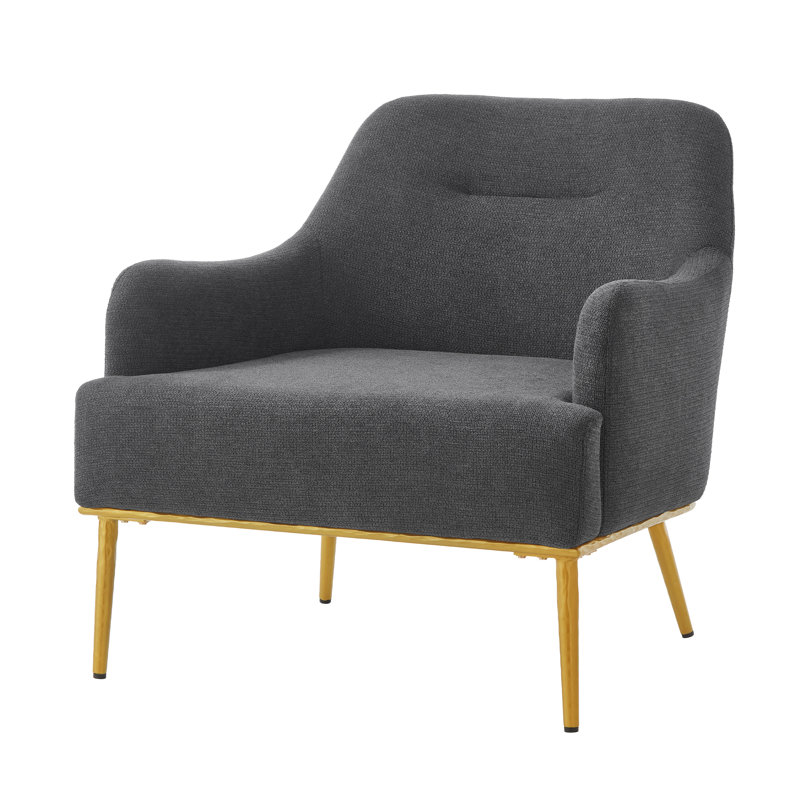 Fauteuil d'appoint Virelli Modern Chenille, Gris foncé