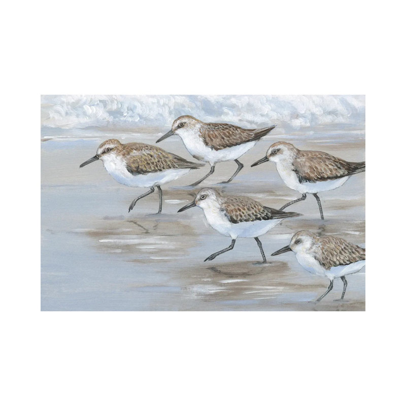 Sandpipers I - Giclée sur toile tendue avec châssis, H 12 po x l 18 po