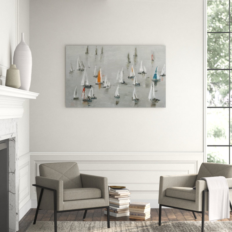 Sea Of Gray Painting by Paul Ngo, Knife Gel, 40" H x 64" W x 1.5" D
