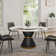 Ryding Modern Round Sintered Stone Dining Table with Rotating Tray